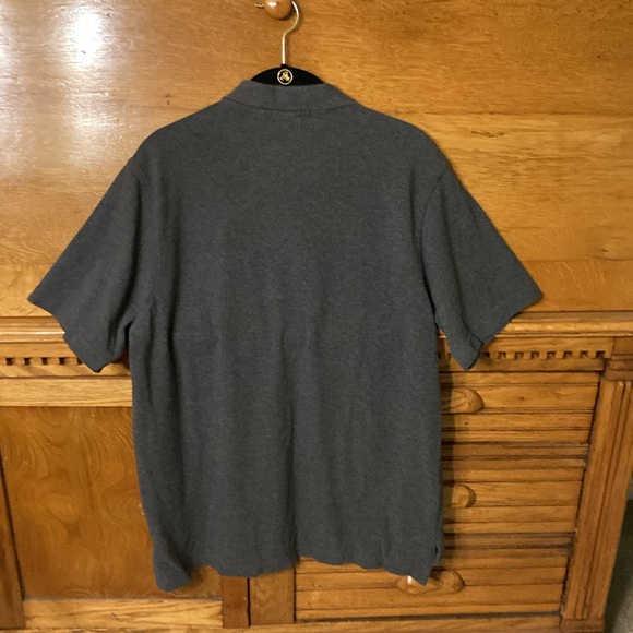 Lands End Appalachian State University Short Sleeve Collared Gray Shirt - Picture 3 of 10